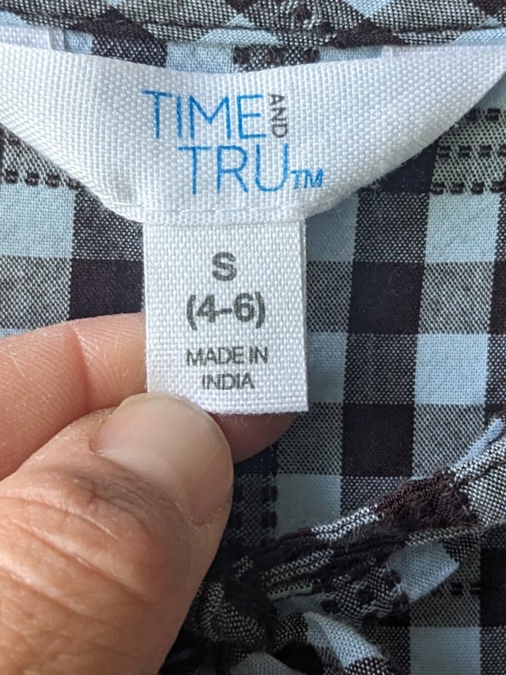 Gingham Peasant Blouse - Picture 4 of 5